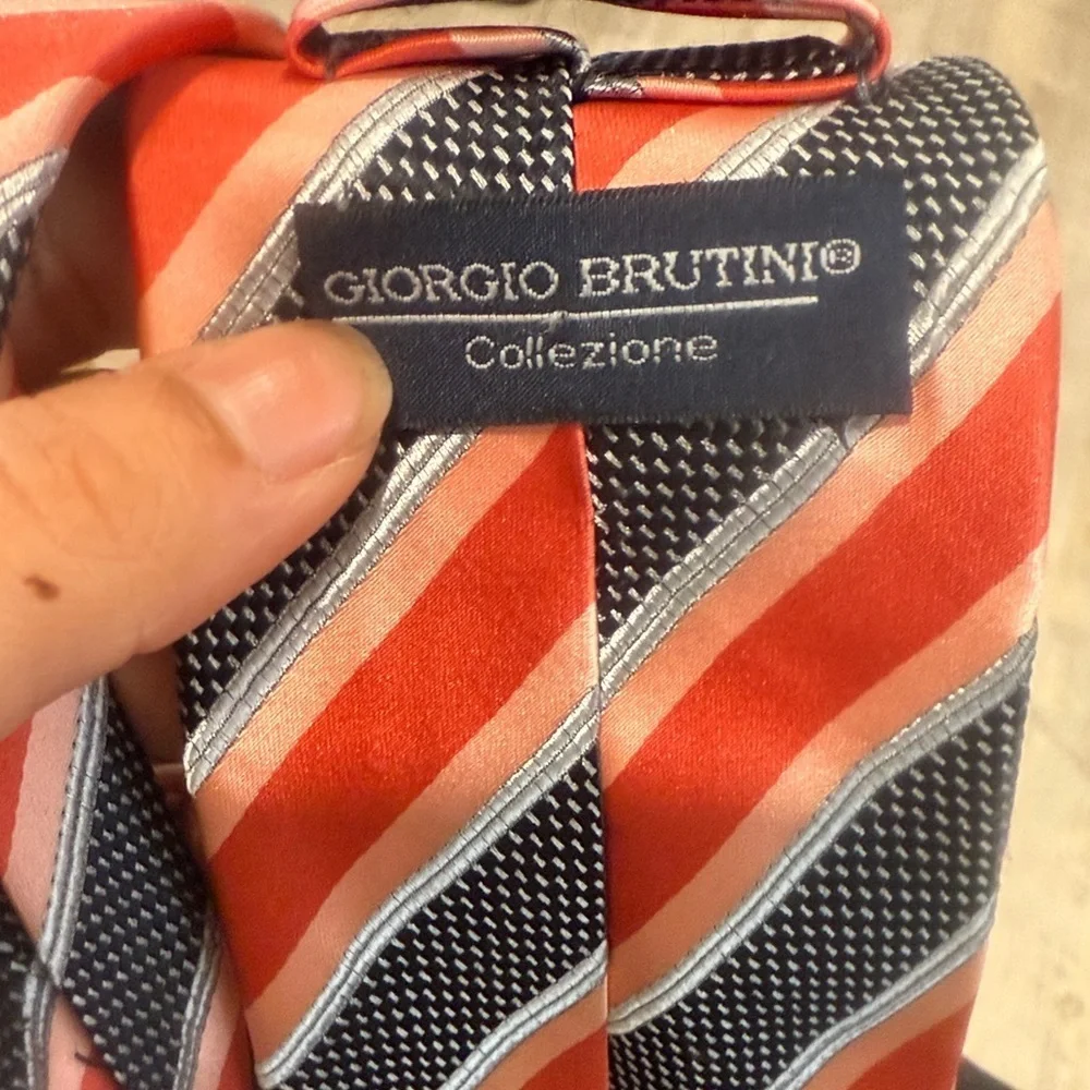 Giorgio Brutini Striped Red and Black Men's Tie
